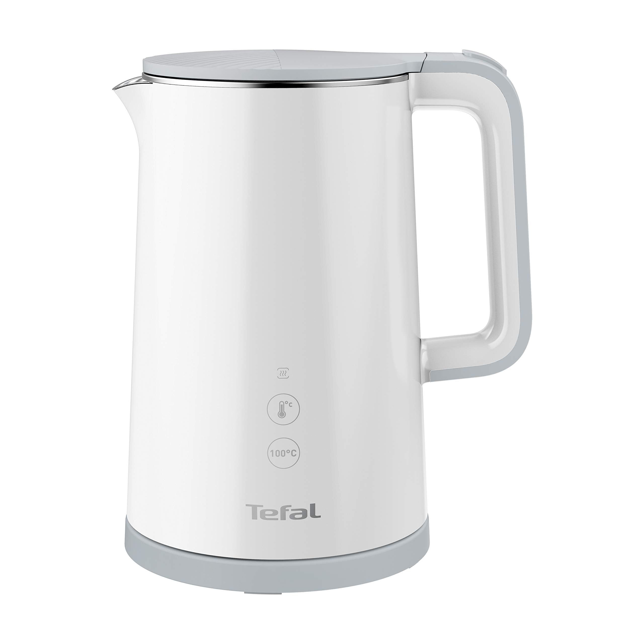 Tefal KO6931 Sense Kettle 1.5 Litre Capacity, Digital Display, 5 Temperature Levels, 360 ° Base, Water Level Indicator, Removable Limescale Filter, 30 Minute Keep Warm Function, White