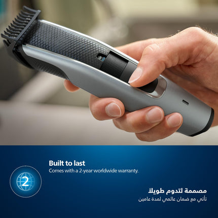 Philips Beard Trimmer BT5502/13 | Lift & Trim PRO for Even Beard | 40 Length Settings | Corded & Cordless | Maintenance-Free Blades, No Oil Needed| 90min Battery, Waterproof, Storage Pouch