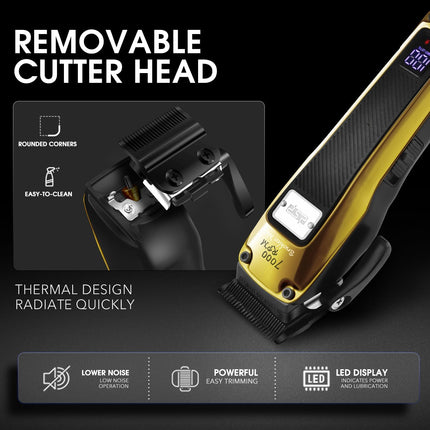 DSP Professional Barber Clipper Cordless, Hair Clipper for Men, Powerful Clipper, BLDC Motor & DLC Coated Detachable Blade with Charging Base