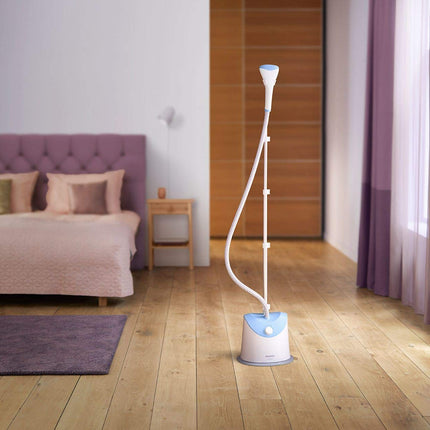 Philips Vertical Garment Steamer GC482/26: 1600W, powerful continuous steam 32g/min, 2 steam settings, 1.4L detachable water tank, XL steam plate, easy rinse solution