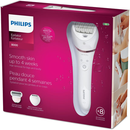 PHILIPS Epilator Series 8000 Wet & Dry Epilator, BRE720/14
