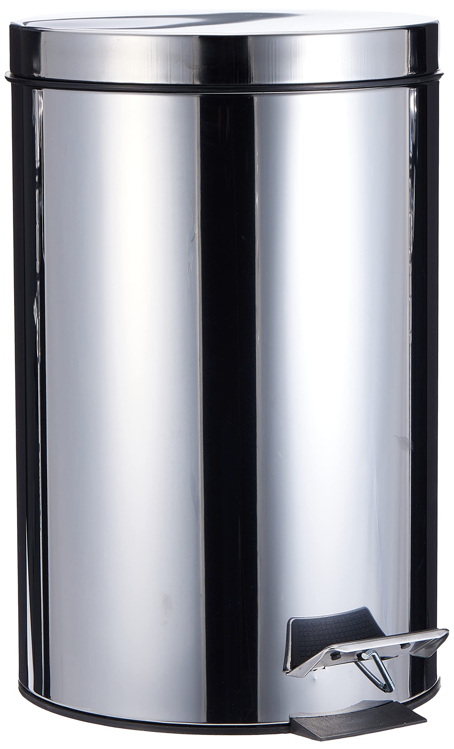 Vague Stainless Steel Pedal Bin, Silver 12 Litre Capacity 13-1436/سلة مهملات ستانلس ستيل مبهمة، فضي، سعة 12 لتر 13-1436