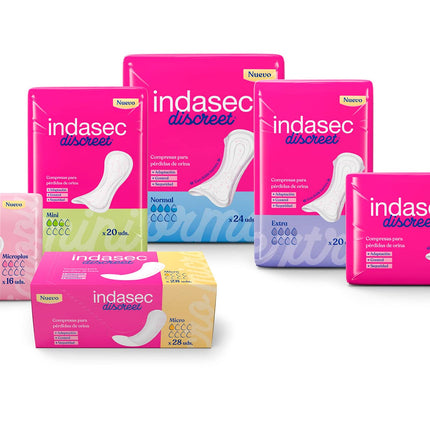 Indasec Discreet Maxi - Pads for Urine Leakage - 15 Units