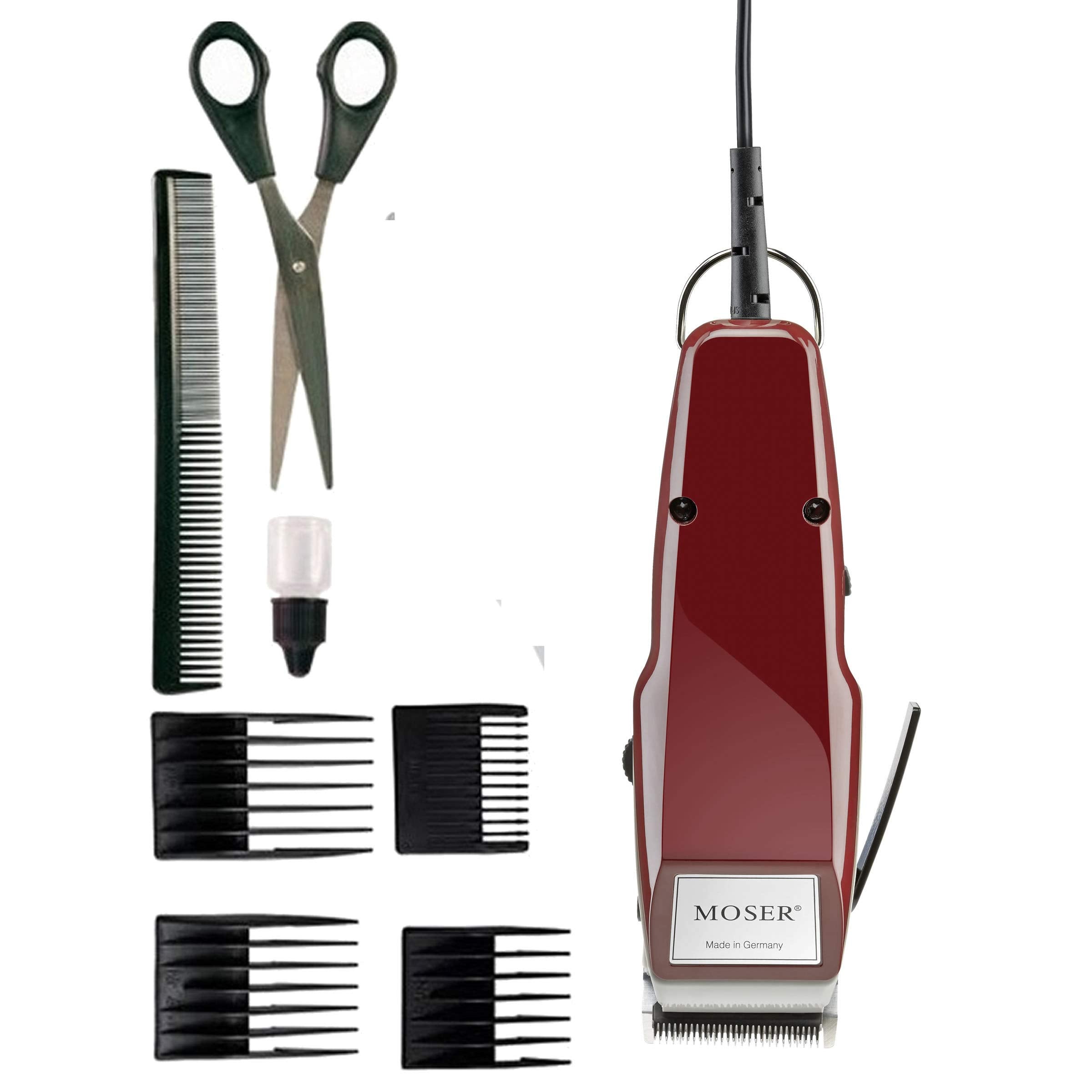 Moser 1400-0378, Professional Corded Hair Clipper, Burgandy Set (Pack Of 1)