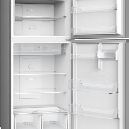 Hoover 670L Liters Top Mount Dual Inverter Refrigerator, 1 Year Manufacturer & 10-Year Warranty on Inverter Compressor, 50/60 Hz Inox - HTR-M670-S