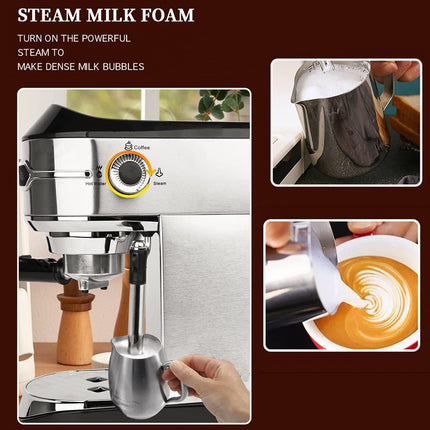 DSP KA3065 Espresso Coffee Makerwith Thermal Fast Heating System & Milk Frother Steam