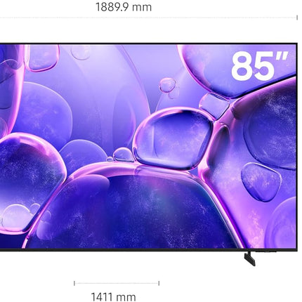 تلفزيون سامسونج كريستال فائق الوضوح 85 بوصة، طراز U8000F، بدقة 4K، معالج كريستال 4K، تصميم ميتال ستريم، نظام أمان سامسونج نوكس، محتوى مجاني لا محدود، تلفزيون ذكي، UA85U8000FUXZN (إصدار الإمارات العربية المتحدة 2025)