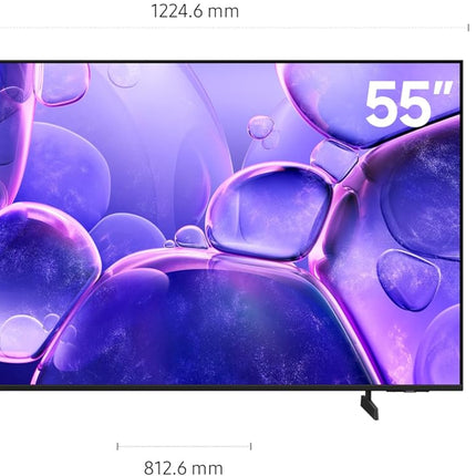 تلفزيون سامسونج كريستال فائق الوضوح 55 بوصة، موديل U8000F، بدقة 4K، معالج كريستال 4K، تصميم ميتال ستريم، نظام أمان سامسونج نوكس، محتوى مجاني غير محدود، تلفزيون ذكي، UA55U8000FUXZN
