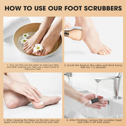 جهاز إزالة مسامير القدم الكهربائي DSP بسرعتين، 10000 دورة في الدقيقة و3 بكرات - مبرد قدم مقاوم للماء IPX5، وقت تشغيل 90 دقيقة، مقشر قدم فعال ومزيل مسامير القدم للعناية بالقدمين