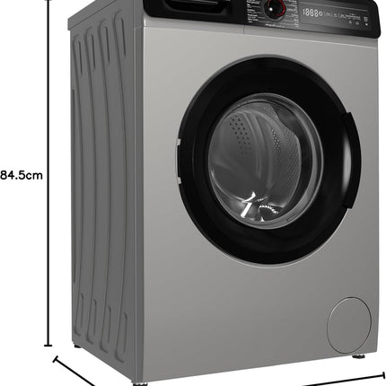 Hoover 7Kg Front Load Washing Machine, Fully Automatic, 1000 RPM, 15 Programs,Foam Protection, Child Safety Lock, Eco-Logic System, Silver, Made in Turkey, 1 Year Warranty, HWM-V710-S