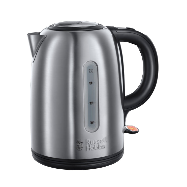 Russell Hobbs  Snowdon Kettle - 1.7L, 3000W, Stainless Steel, Rapid Boil, Perfect Pour, Auto Shut-Off, Cordless, Silver