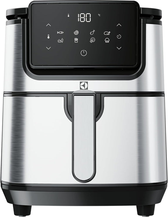 Electrolux 3.5L XL Digital Air Fryer 1500W with Rapid Hot Air Technology, 8 Preset Programs for Frying, Grilling, Broiling, Roasting, Baking, Toasting, Cooking, Auto-Off, Touch Control, E5AF1-710S