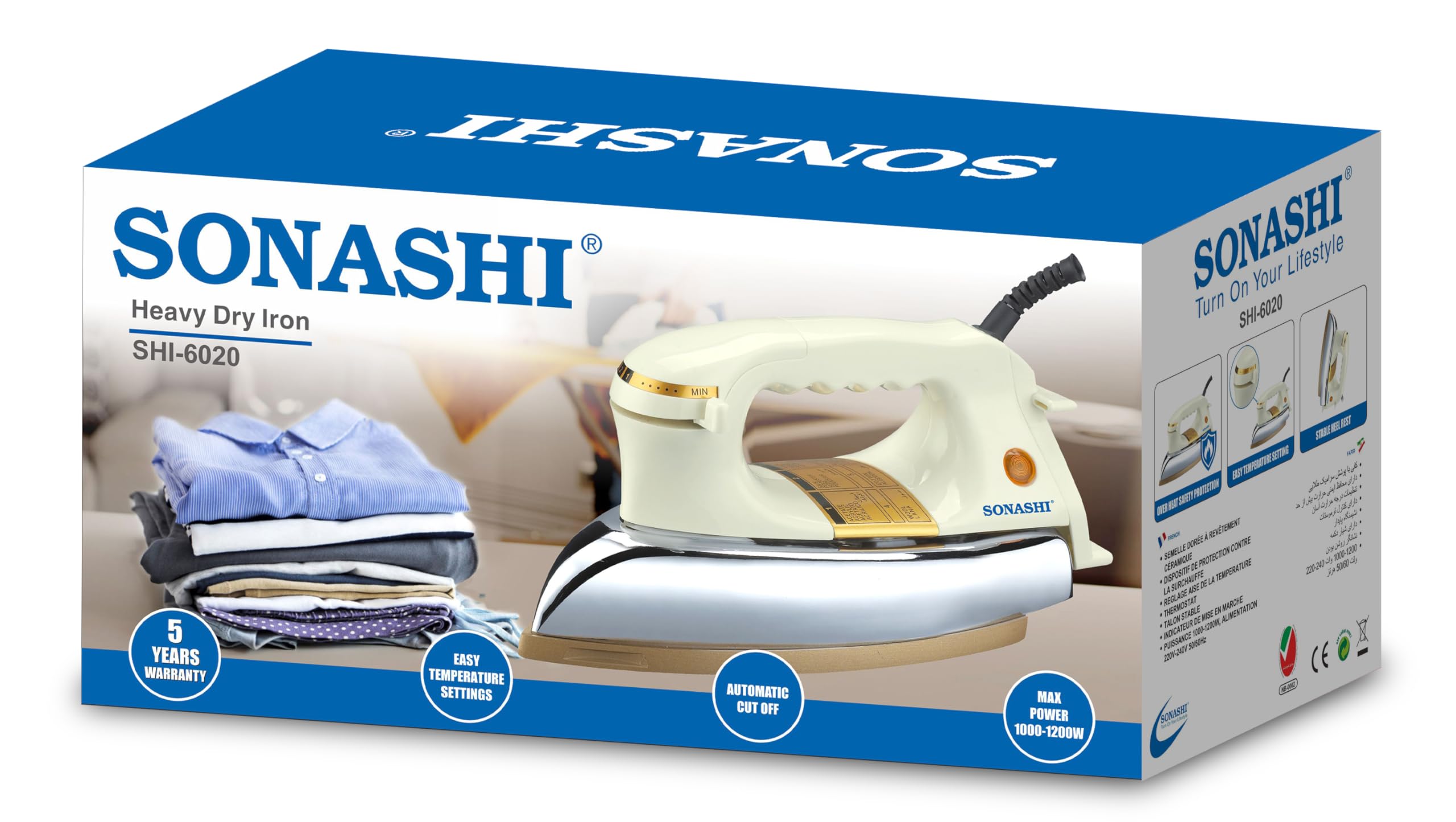 Sonashi Heavy Iron 1200 W SHI-6020 Off White/Gold