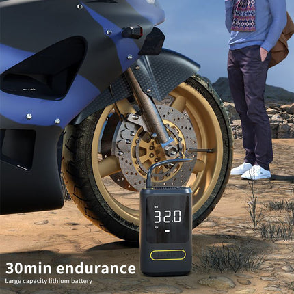Eacam Cordless Air Compressor - Portable USB 150PSI Tire Inflator Air Pump with Digital Screen and LED Lights for Cars, Motorcycles, E-bikes, and Balls