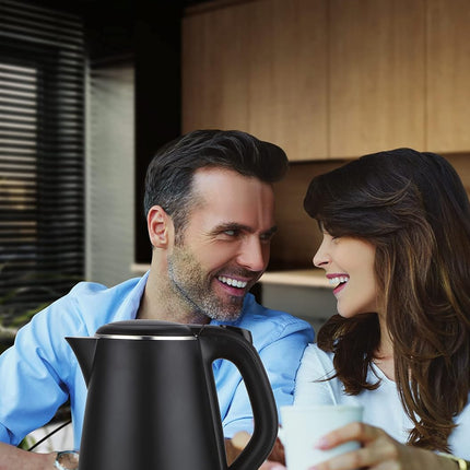 Admiral Electric Kettle 1L, With Open Lid Opening Function, Double Layered, Boil Dry Protection, Black, 1 Year Warranty, ADKT170GSS3.