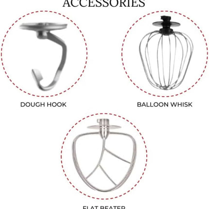 MEBASHI Stand Bowl Mixer, 7 L Capacity, Black, 10 Speeds, Stainless Steel Bowl (ME-SBM1113) (Grey)