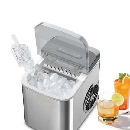 Cookchen Portable Countertop Ice Maker Machine ICE-008, 3.0L, Stainless Steel