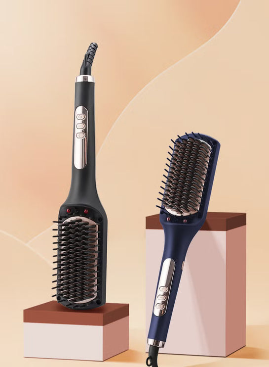 مجفف شعر وفرشاة فرد، 6 إعدادات لدرجة الحرارة (270-450 درجة فهرنهايت)، فرشاة فرد شعر سيراميكية أيونية سالبة للنساء، 11009