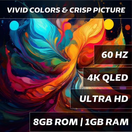 General Gold Smart TV 70" QLED 4K UHD, 2024 NEW Model, WebOS Television, WiFi Bluetooth, Voice Recognition, Frameless Design, Netflix, YouTube, Prime Video (70 inch)