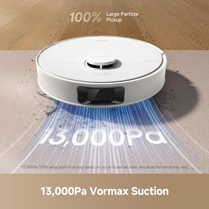 DREAME D20 Plus Robot Vacuum, 13,000Pa Suction, DuoBrush for Zero Tangled Hair, 5L Dust Bag for 150 Days, LDS Navigation, 2-in-1 Vacuum & Mop, 5,200mAh Battery, App & Voice Control