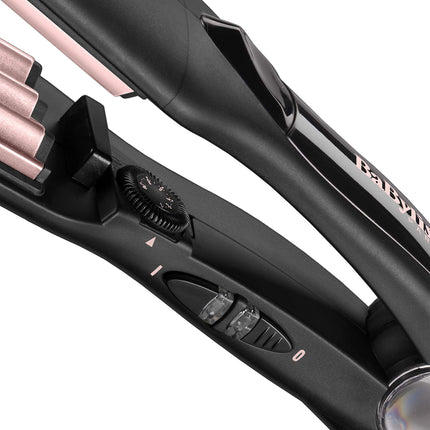 Babyliss Crimper Fast Heat Up Ceramic 10 Temps Setting for a Frizz-Free Lasting Texture 2165SDE, Black, Small