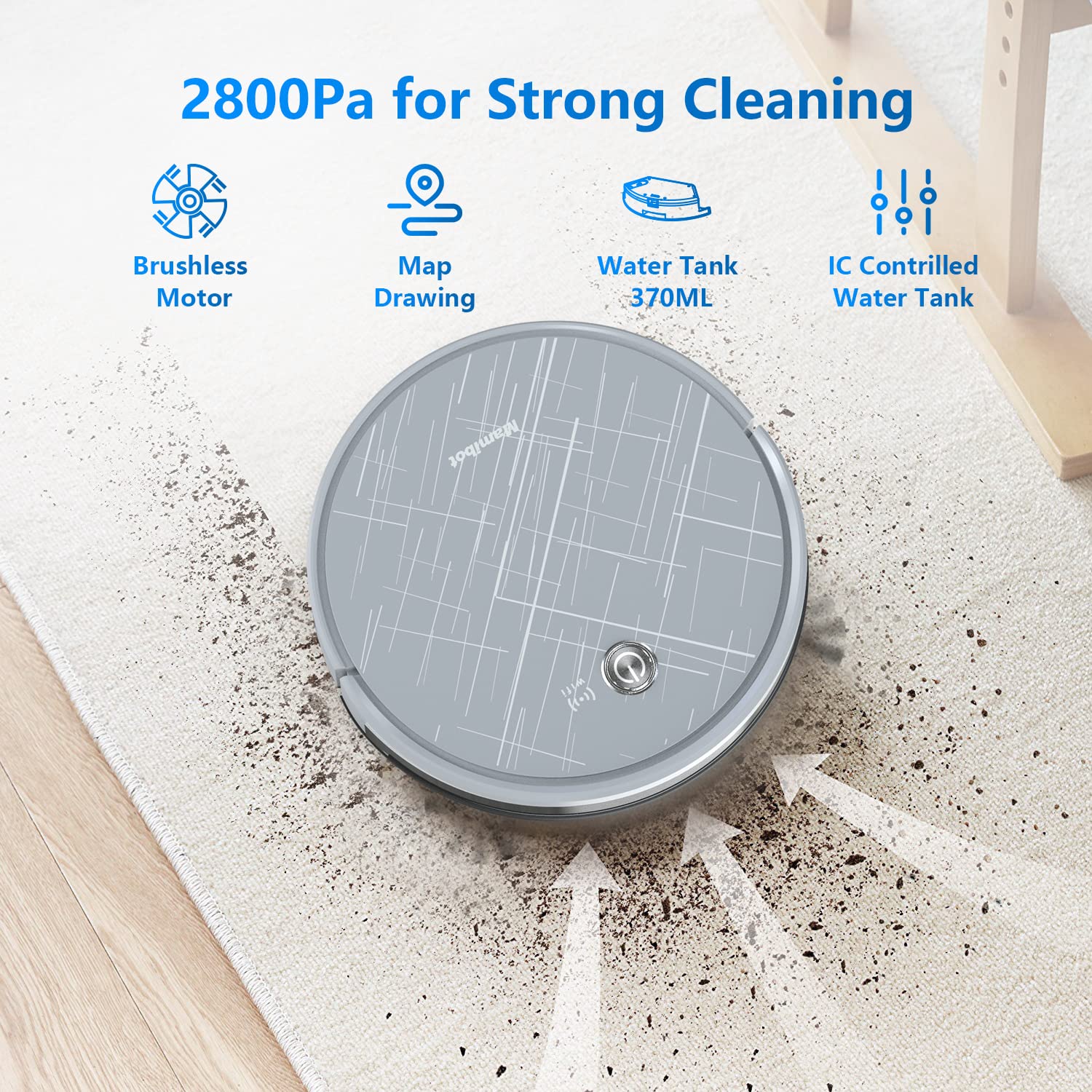 ROBOT VACUUM AND MOPPING UBOT EXVAC 660 CLEANER SUPERB PERFORMANCE WITH OUTSTANDING NAVIGATION SYSTEM MOP FLOOR CLEANER