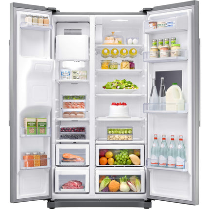 Samsung 501 Liter Refrigerator Side by Side With Water Dispenser Color Silver Model - RS50N3913SA