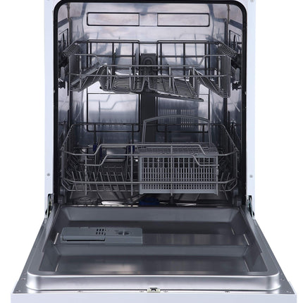Sharp 12 Place Settings 6 Programs Free Standing Dishwasher, Steel - Qw-Mb612-Ss3 - 1Year Warranty.