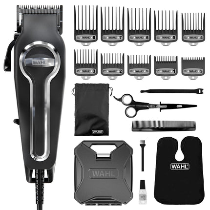 WAHL Elite Pro Hair Cutting Kit, Corded Hair Clipper For Men, Head Shaver, Self Sharpening Precision Blades With Taper Lever, Powerful And Durable Motor, Secure-Fit Premium Guide Combs, 79602-300