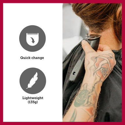 Moser Neoliner Professional Cordless Hair Trimmer for Men (Made in Germany) | Magic Blade | Quick Charge and 100-Min Operation | Superlight and Ergonomic (1586-0151)