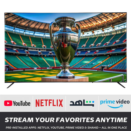 General Gold Smart TV 70" QLED 4K UHD, 2024 NEW Model, WebOS Television, WiFi Bluetooth, Voice Recognition, Frameless Design, Netflix, YouTube, Prime Video (70 inch)