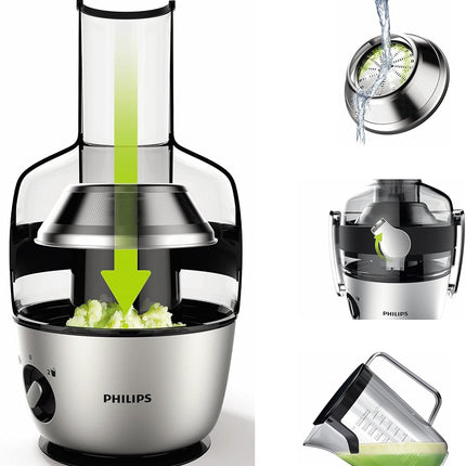 PHILIPS 1200W Avance Collection Juicer, Black, 1.5 Liters, HR1922/20 - International Version