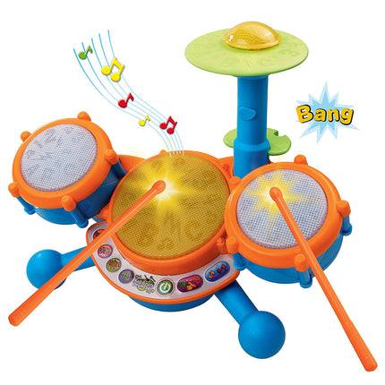 VTech KidiBeats Kids Drum Set, Orange