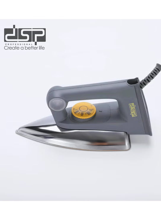 DSP Dry Iron 1200W – Lightweight & Easy to Use – Fast Heat-Up, Non-Stick Soleplate – Ideal for Daily Use on All Fabric Types – Model KD1177