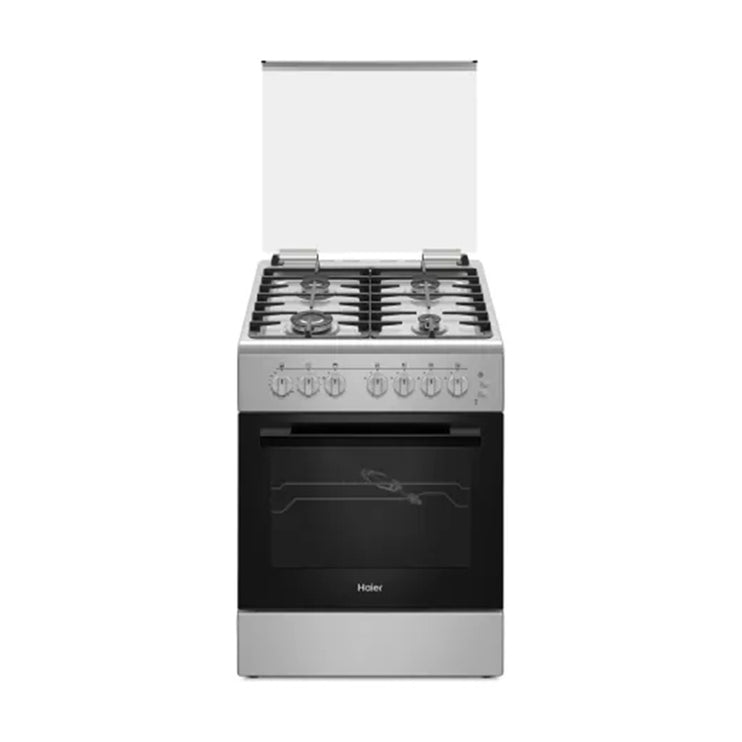 موقد هاير HCR6060GT1 مقاس 60 سم، مصنوع من الفولاذ المقاوم للصدأ، بأربعة شعلات