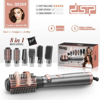 DSP 50205, 8-in-1 Hair Brush Dryer Set 1000W