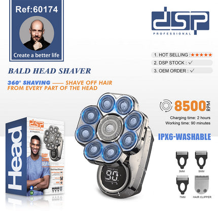 DSP Waterproof Bald Head Shaver 60174
