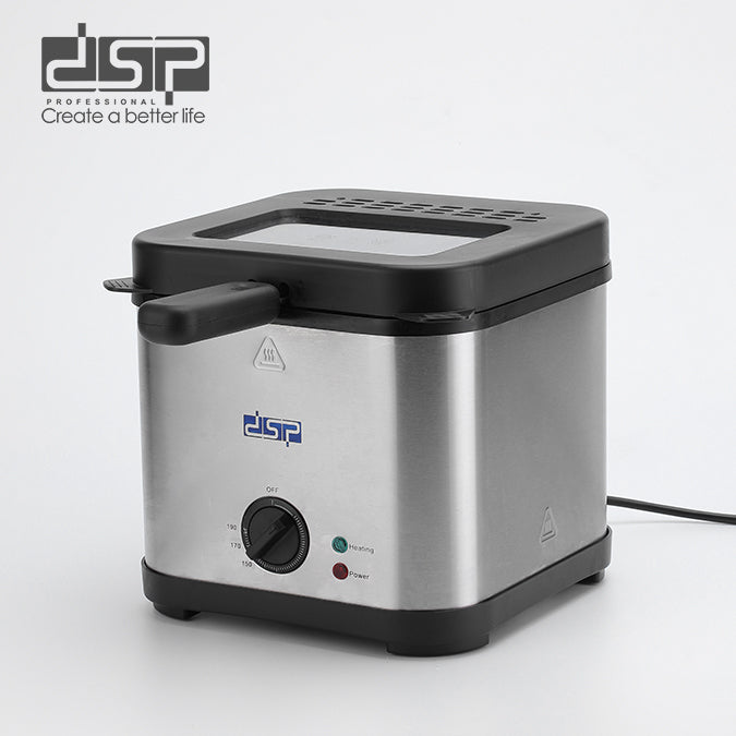 Dsp Kb2191 Deep Fryer, 2.5l 1200w With Adjustable Thermostat, Detachable Frying Basket & Visible Lid, Overheat Protection