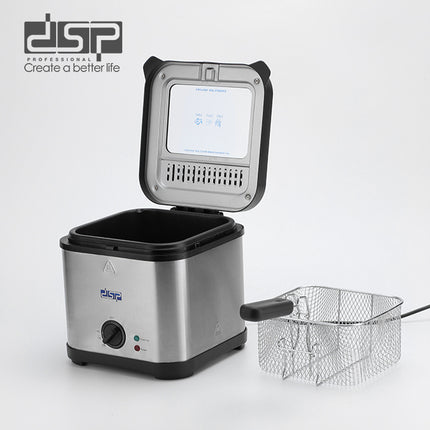 Dsp Kb2191 Deep Fryer, 2.5l 1200w With Adjustable Thermostat, Detachable Frying Basket & Visible Lid, Overheat Protection
