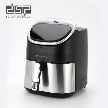 DSP Hot-Selling Smart 7L Air Fryer 10 Presets for Fries/Chicken/Wings | Oil-Free Healthy Meals, Non-Stick Basket & Baking Tray