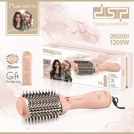 DSP Hot Air Brush - 1200W, 26,500 RPM, 2 Speed Settings, 360° Cord, for Styling & Drying