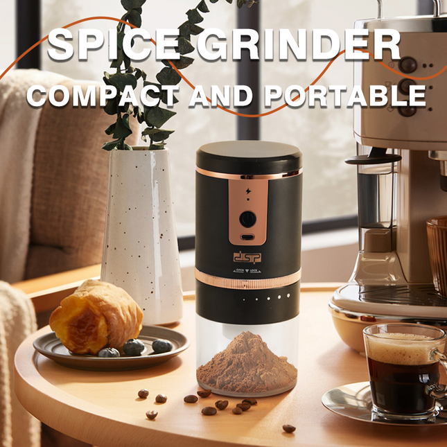DSP HOT SELLER Silent Coffee & Spice Grinder - Portable Fast Grinding for Home/Office/Travel, Preserves Coffee Freshness & Aroma