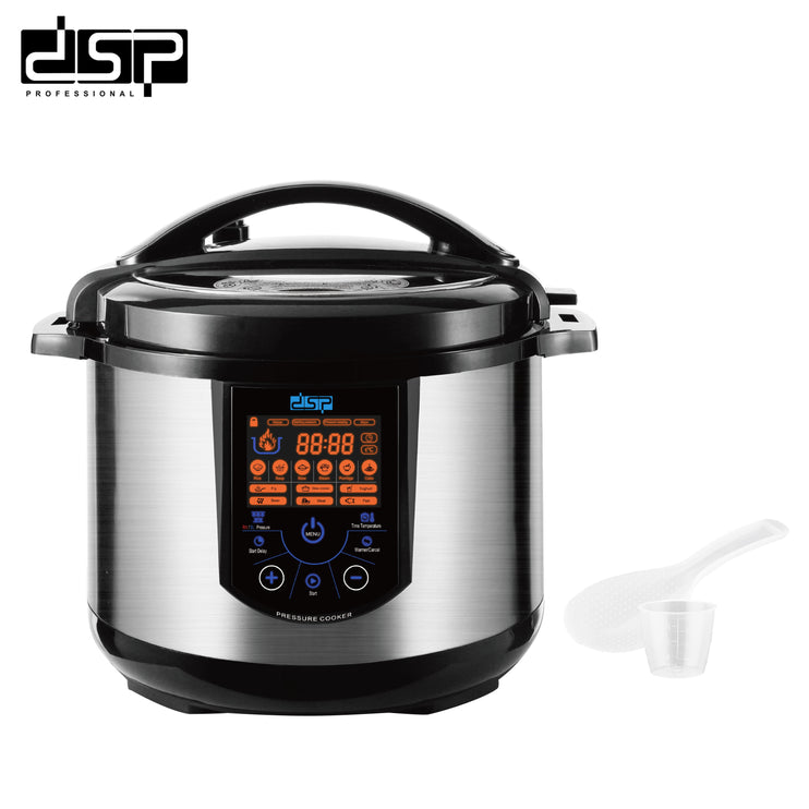 أفضل مبيعات DSP Pro Chef XL 10L قدر ضغط كهربائي - ضغط عالي 70 كيلو باسكال، 12 وضعًا ذكيًا، وصفات طهي لوجبات عائلية
