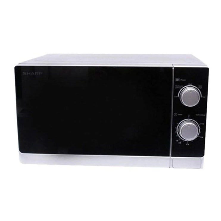 Sharp 20 Liters Microwave Oven, Defrost Function, 800 Watts, Color Black/Silver Model – R20CT(S) – 1 Year Warranty.