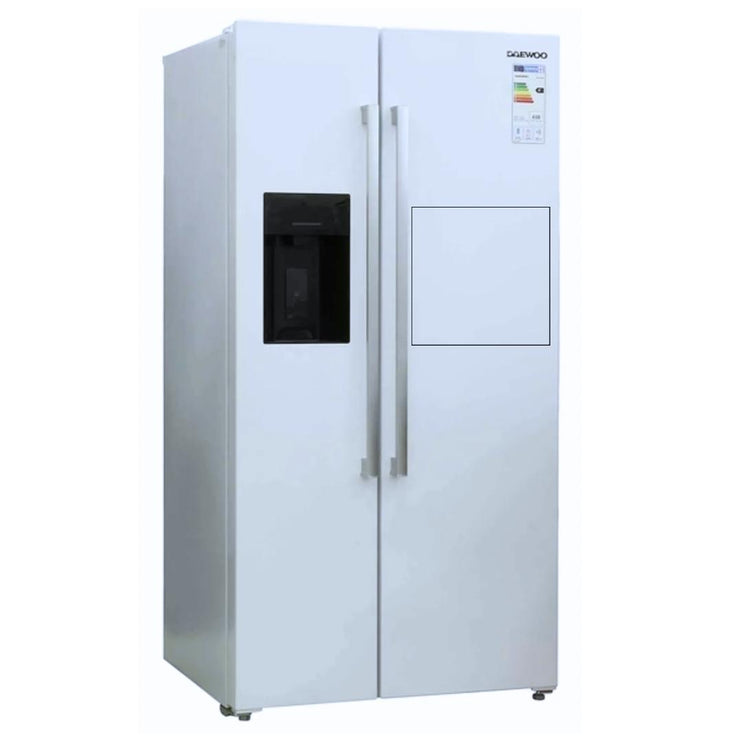Daewoo 541 Liter Side By Side Refrigerator, Water Dispenser, No Frost, white FRN-X24FW