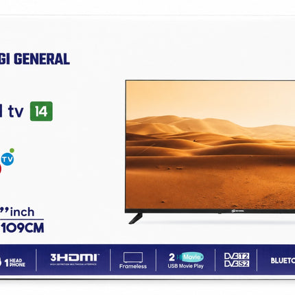DIGI 43 Inches – FHD LED, Frameless Design, Dynamic Contrast, Built-in Receiver, HDMI/USB