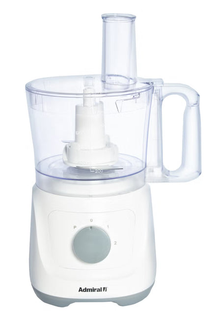 معالج طعام أدميرال مع التقطيع والتقطيع S-شفرة، عجن، صفيحة خفق، عصارة وخلاط 1.5 L 800 واط ADFP9081 أبيض