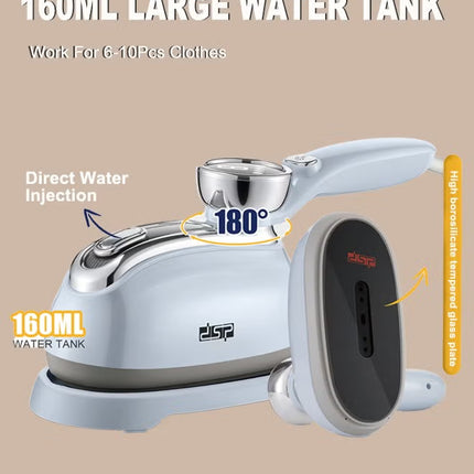 DSP Steamer for Clothes,1200W Portable Handheld Steamer Iron with LCD Display,4Mode,160 ML Detachable Water Tank, 25s Fast Heating 180° Swivel Handle Powerful Wrinkle Remover, Garment Steamer for Home, Dorm, Travel
