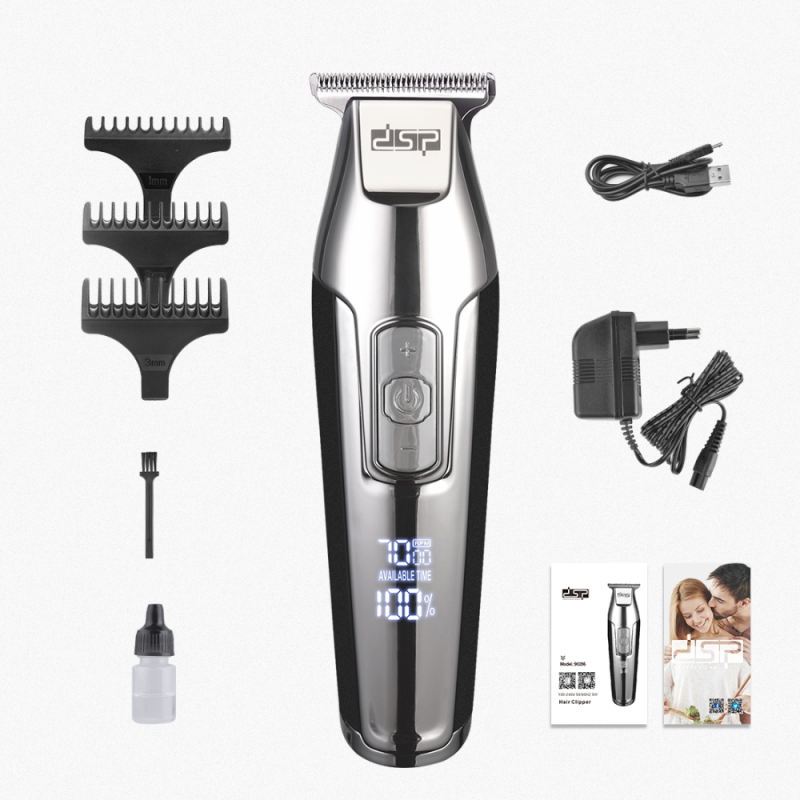 DSP men's shaver, continuous use up to 3 hours, black/gray, three levels of shaving 1 / 2 / 3, with 1 year warranty