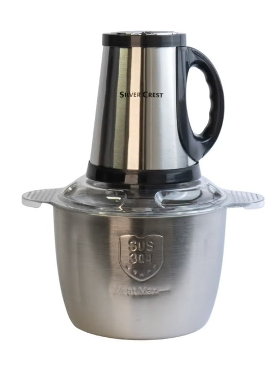 مفرمة لحم كهربائية من سيلفر كريست 3.8L4000 واط، مصنوع من الفولاذ المقاوم للصدأ، صنع في ألمانيا